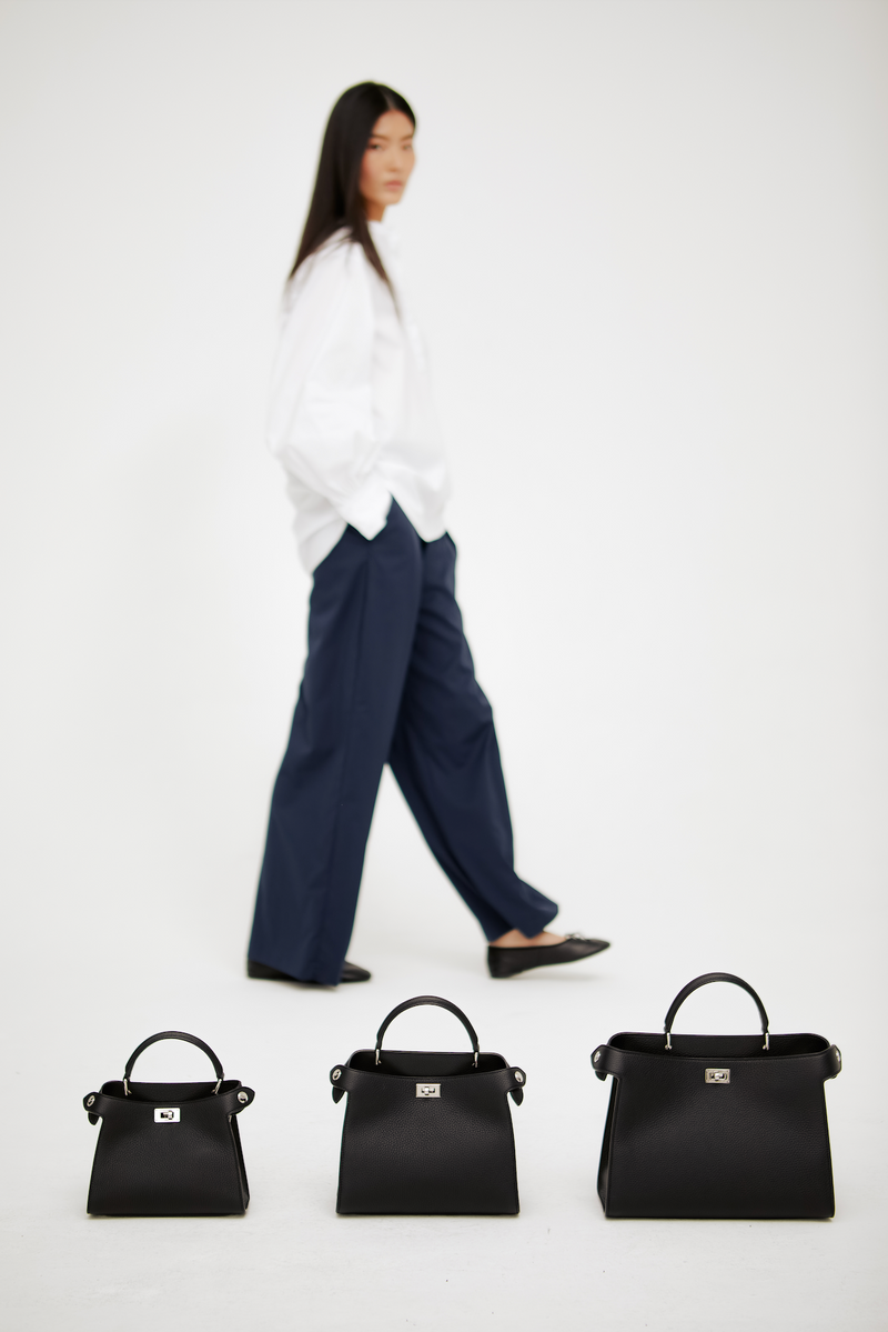 LEATHER HANDBAG LUTECE MINI BLACK