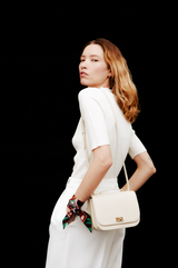 LEATHER FLAP BAG ELYSEE TAUPE