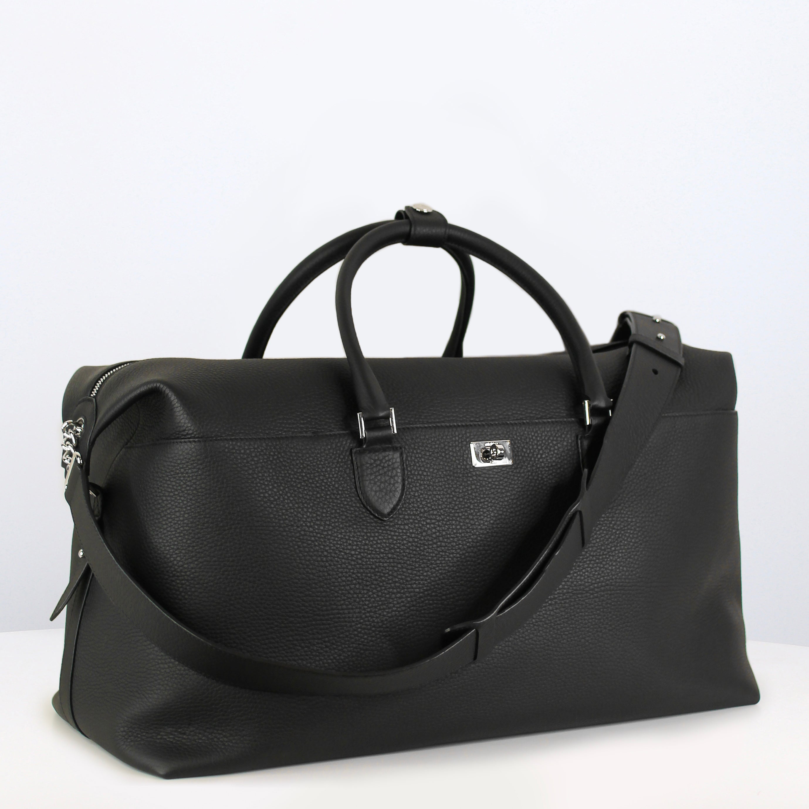 MONTPARNASSE DUFFLE LEATHER BAG BLACK