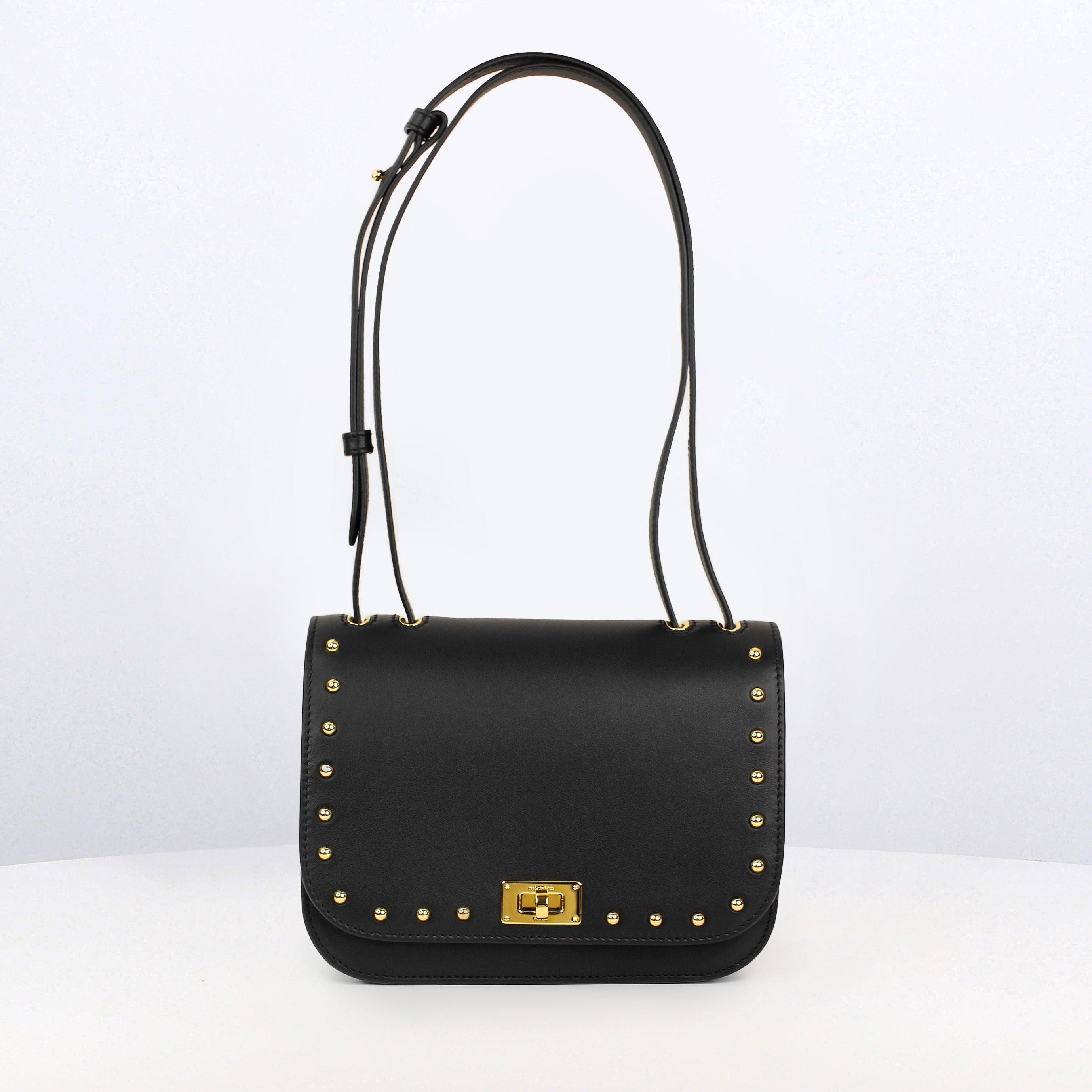 "Archive Event" LEATHER FLAP BAG ELYSEE BLACK