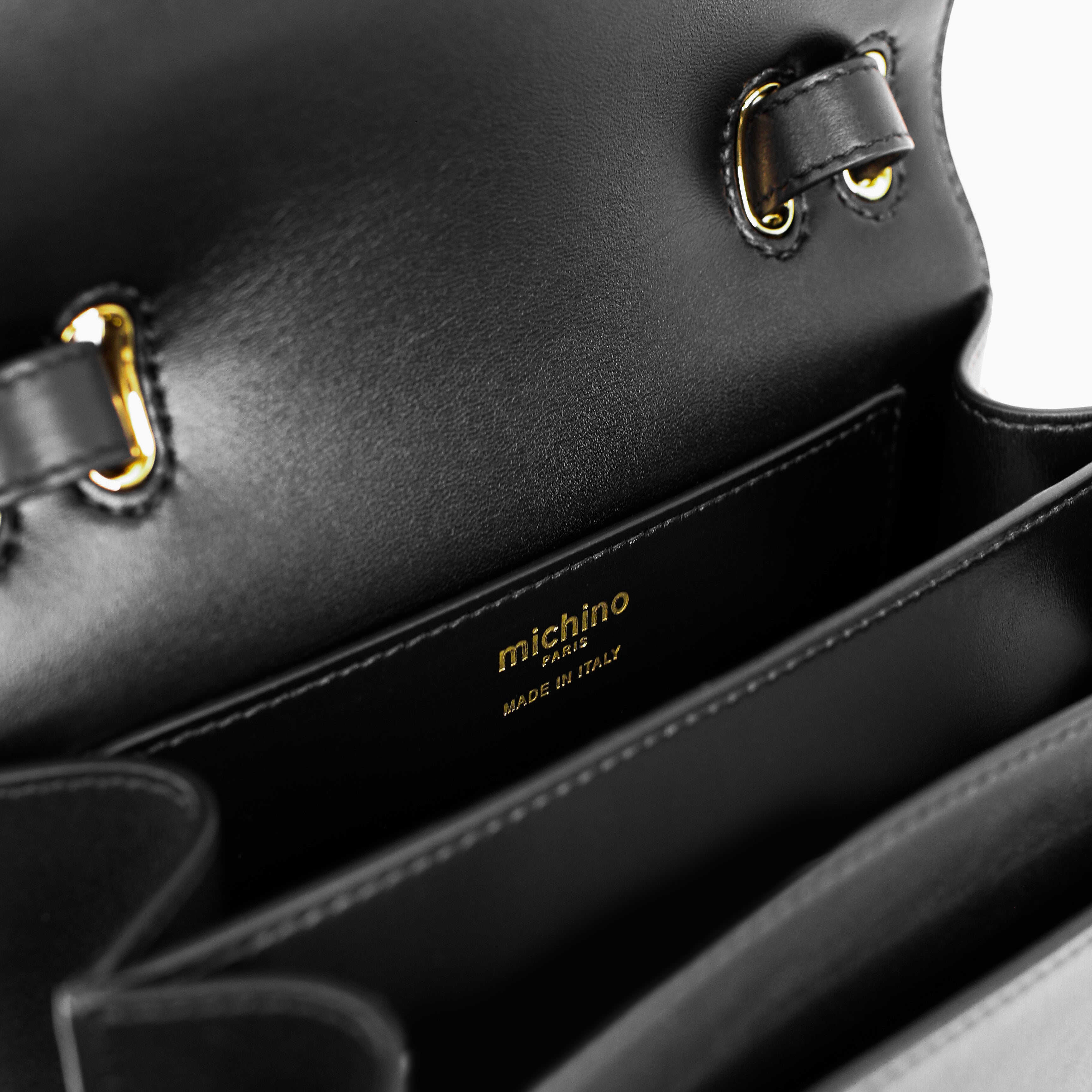 "Archive Event" LEATHER FLAP BAG ELYSEE BLACK