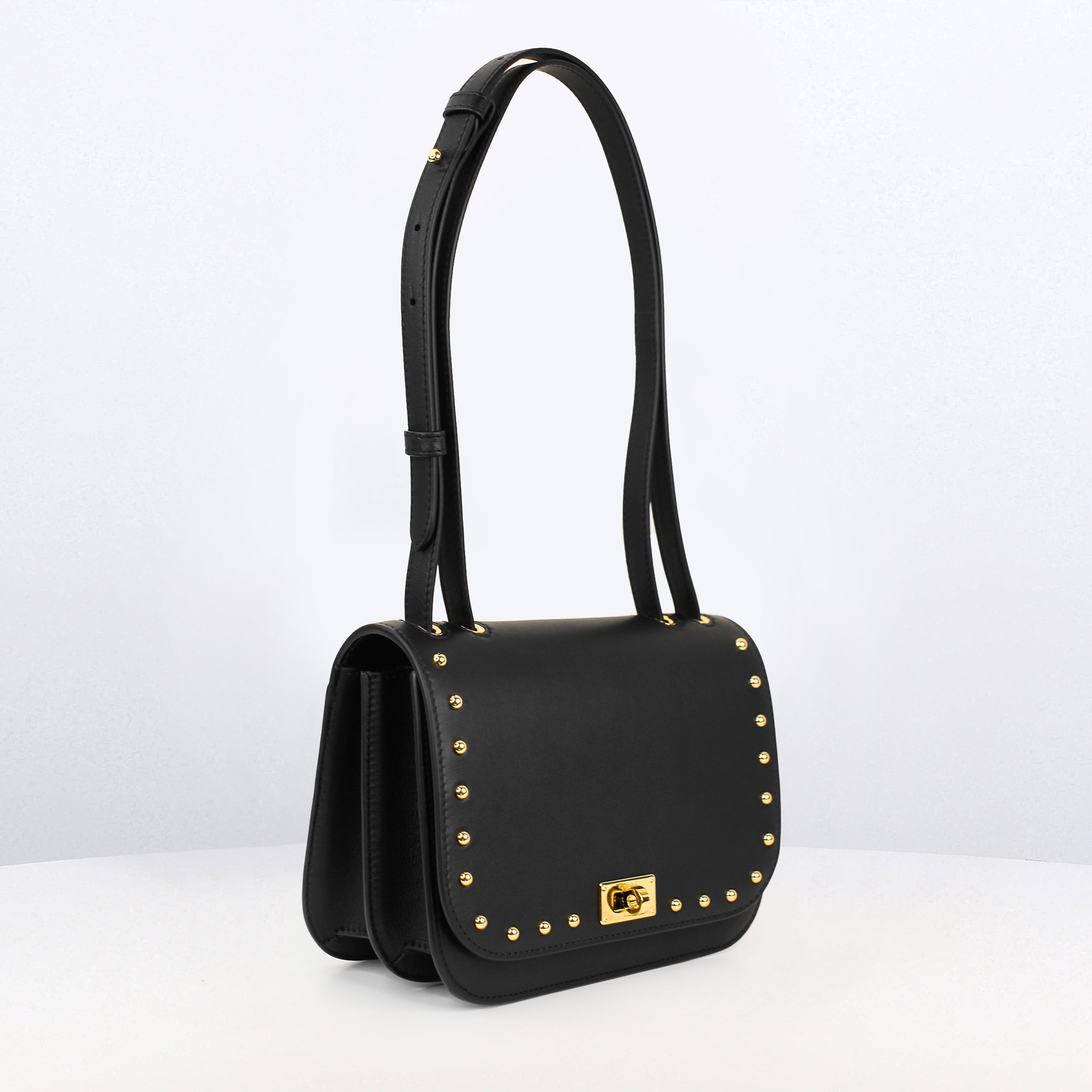 "Archive Event" LEATHER FLAP BAG ELYSEE BLACK