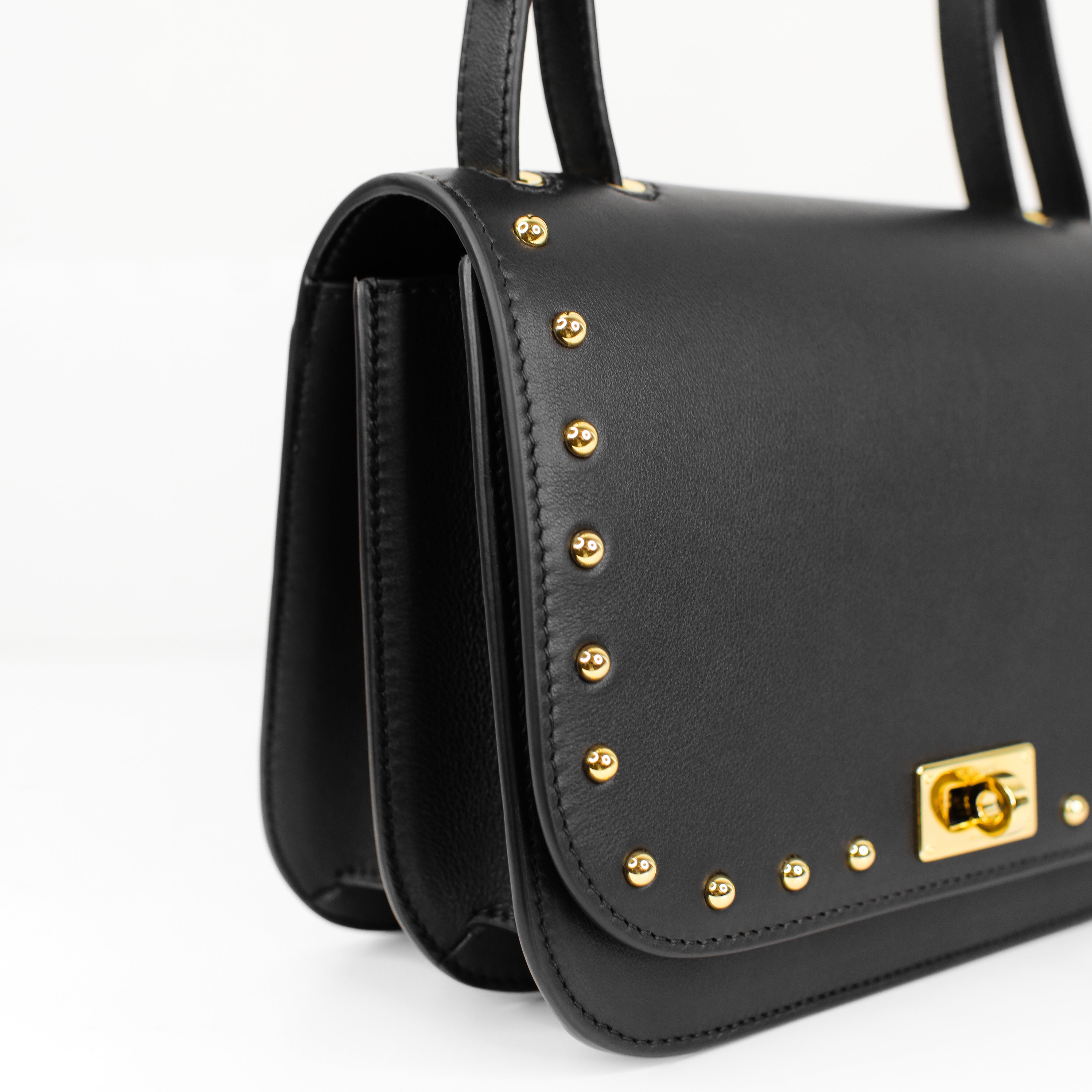 "Archive Event" LEATHER FLAP BAG ELYSEE BLACK