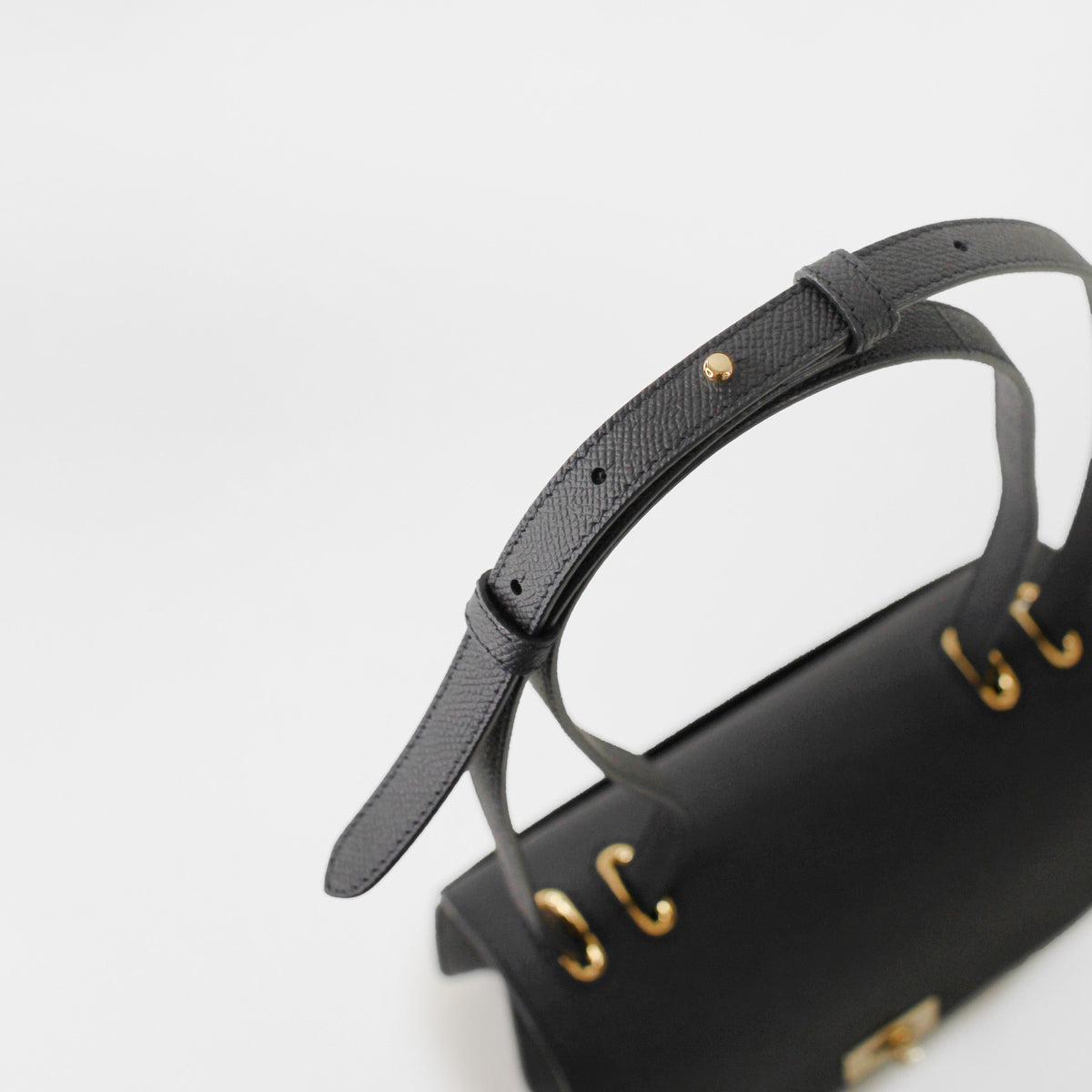 LEATHER FLAP BAG ELYSEE BLACK