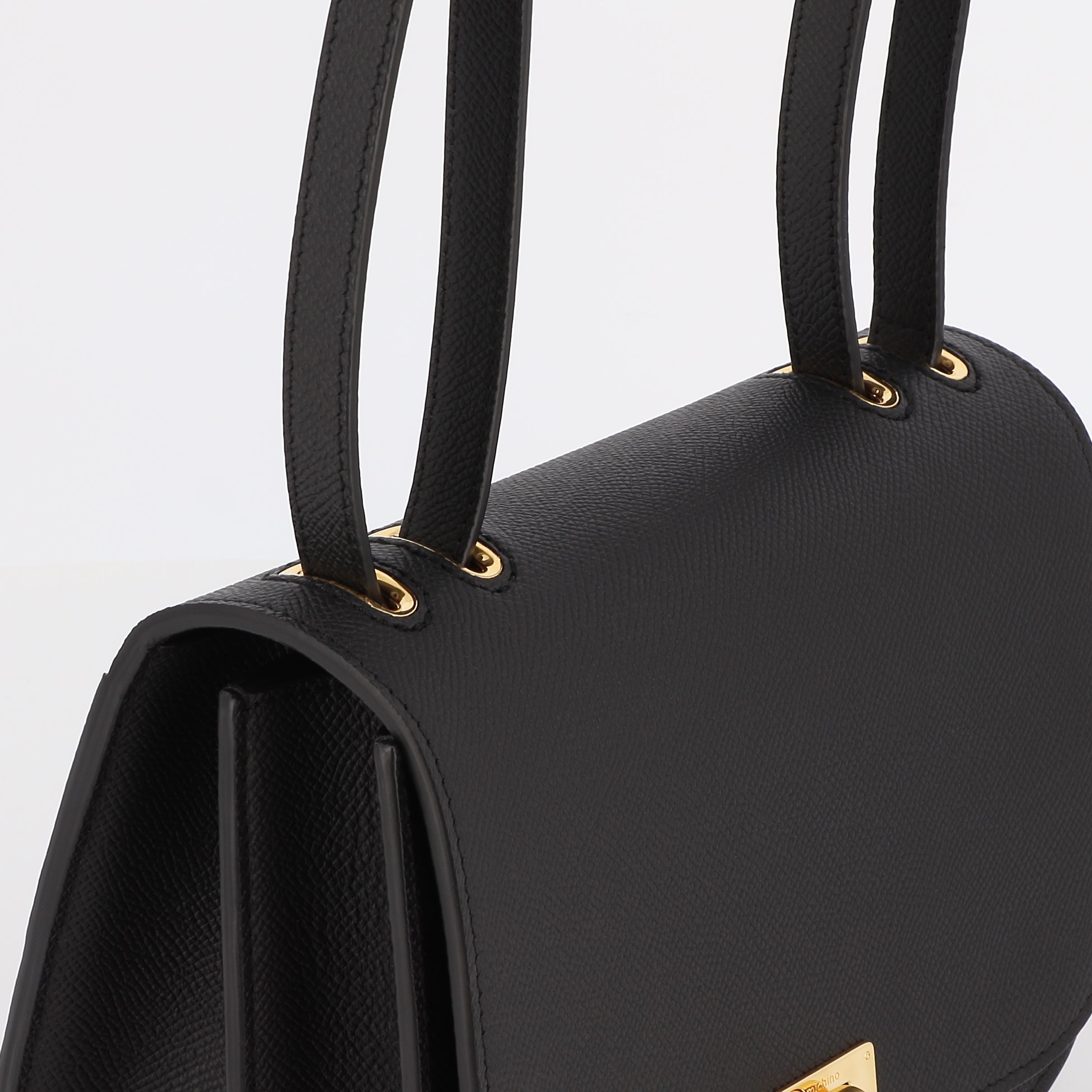 LEATHER FLAP BAG ELYSEE BLACK