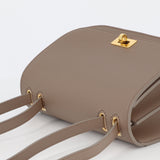 LEATHER FLAP BAG ELYSEE TAUPE