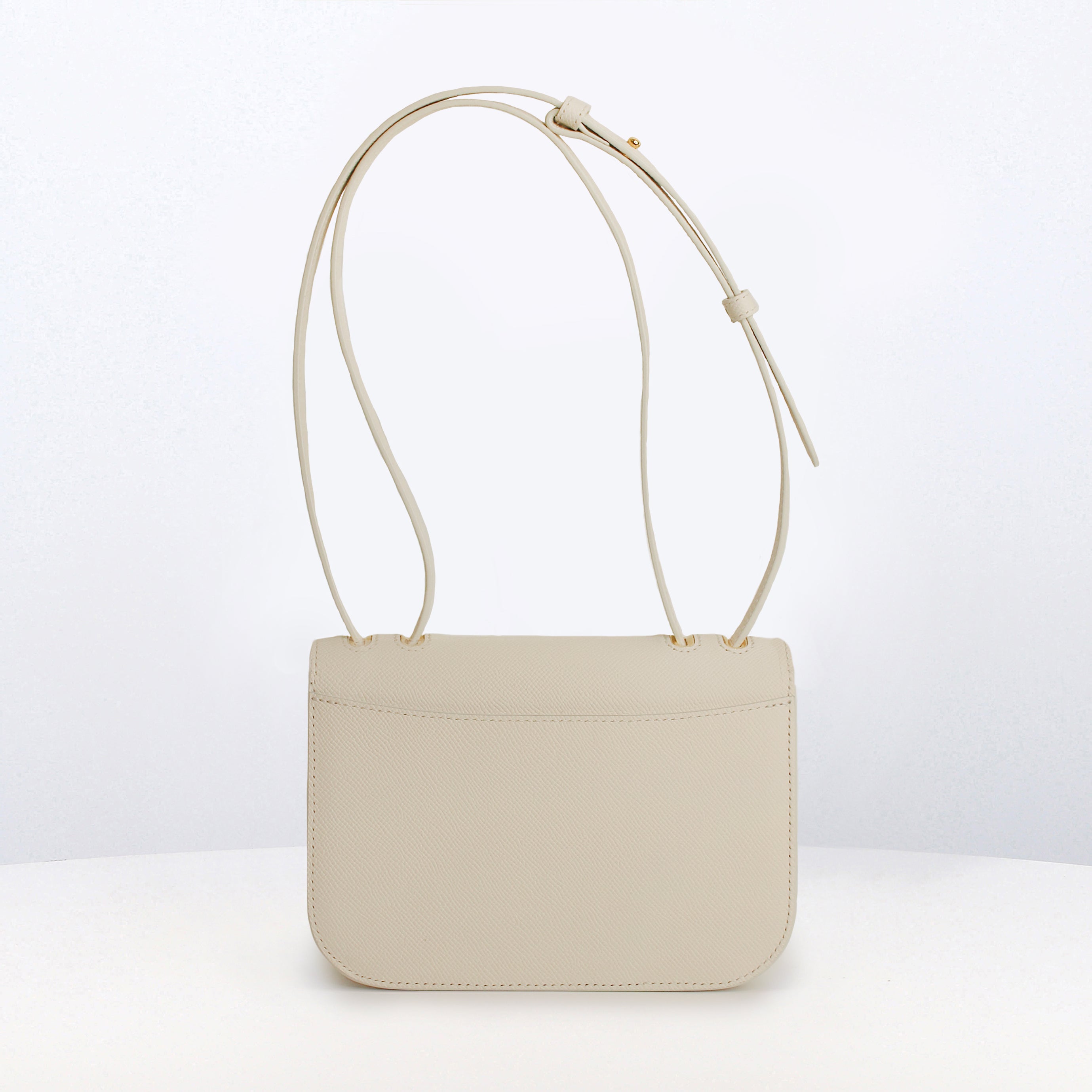 LEATHER FLAP BAG ELYSEE IVORY