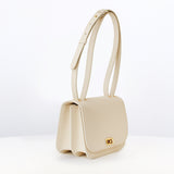 LEATHER FLAP BAG ELYSEE IVORY
