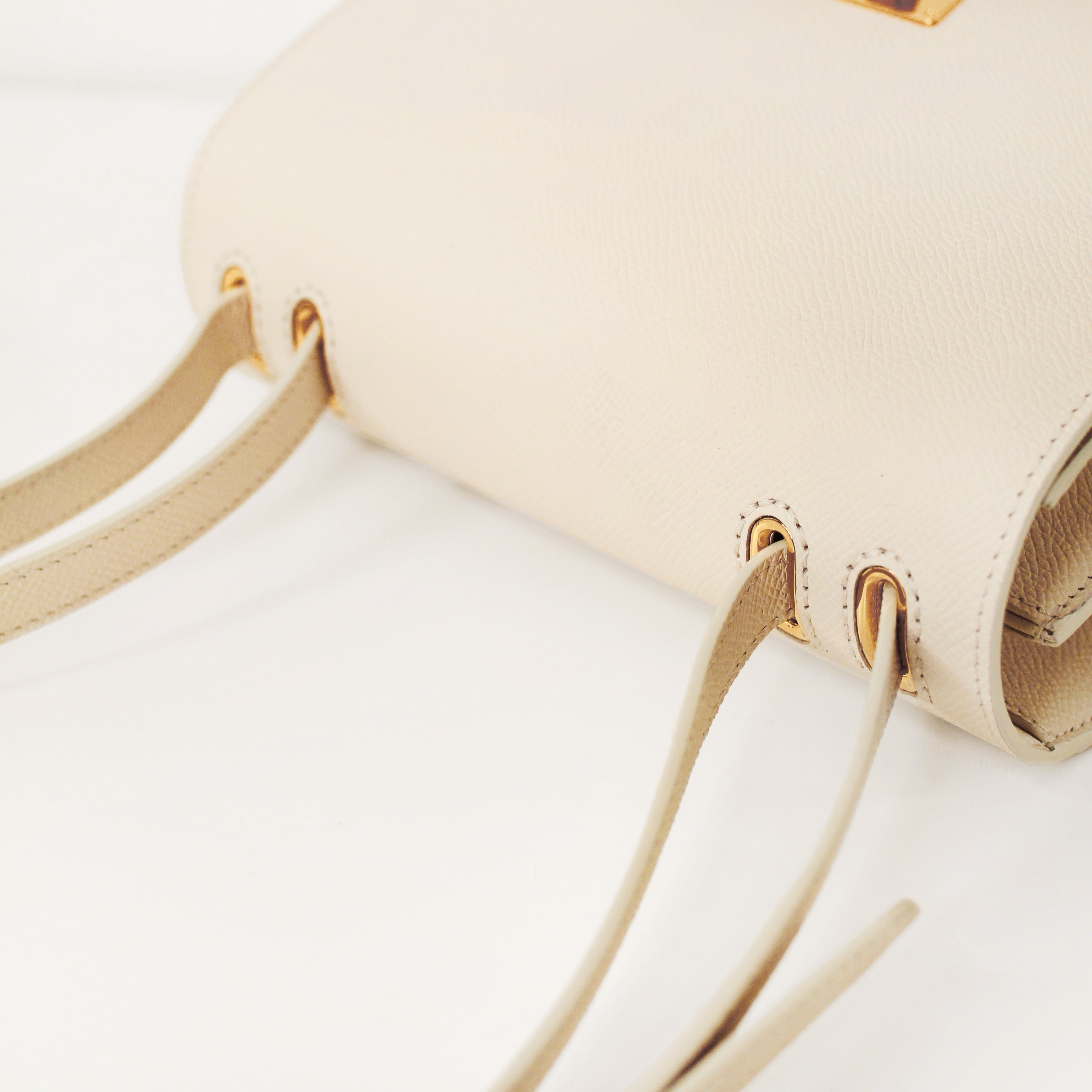LEATHER FLAP BAG ELYSEE IVORY