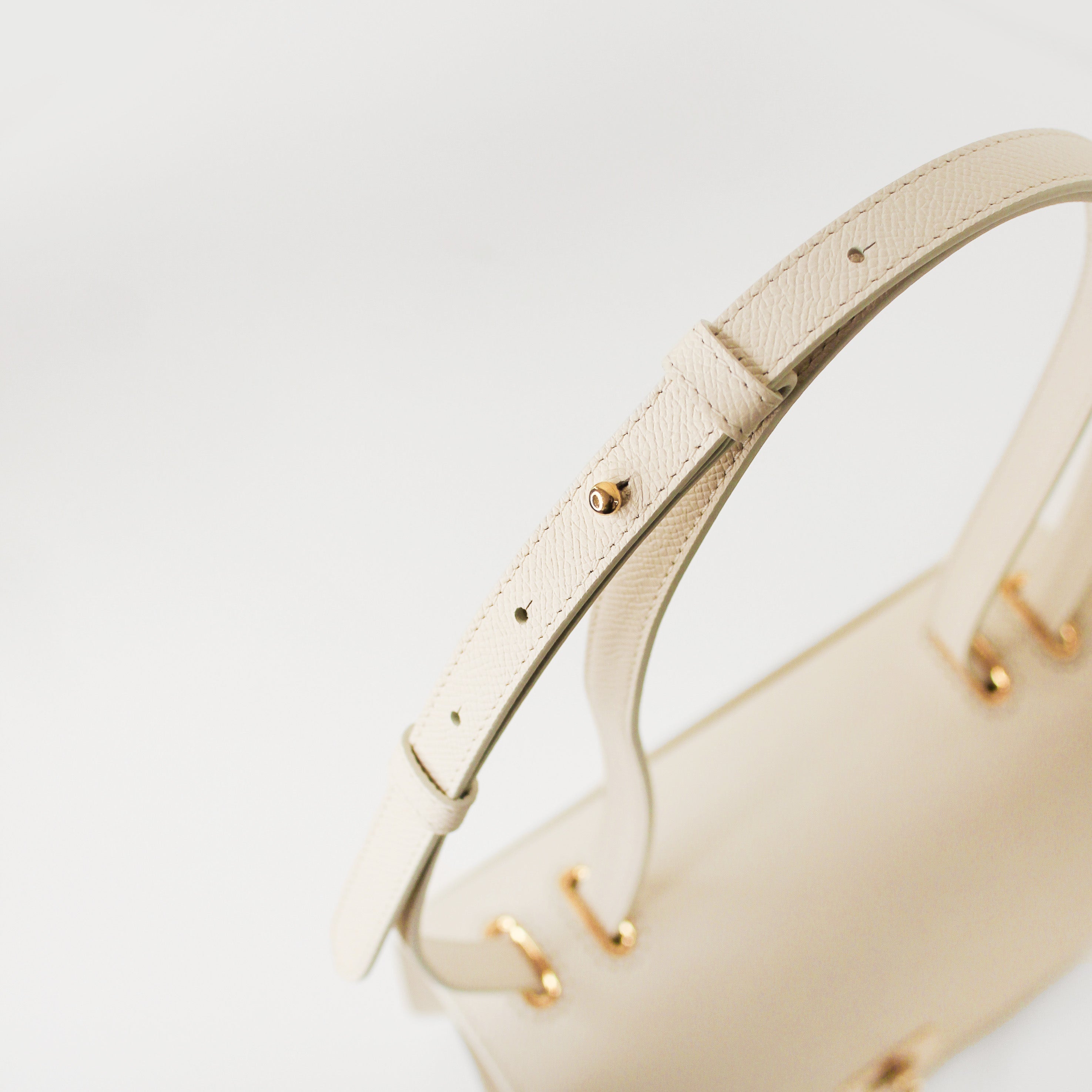 LEATHER FLAP BAG ELYSEE IVORY