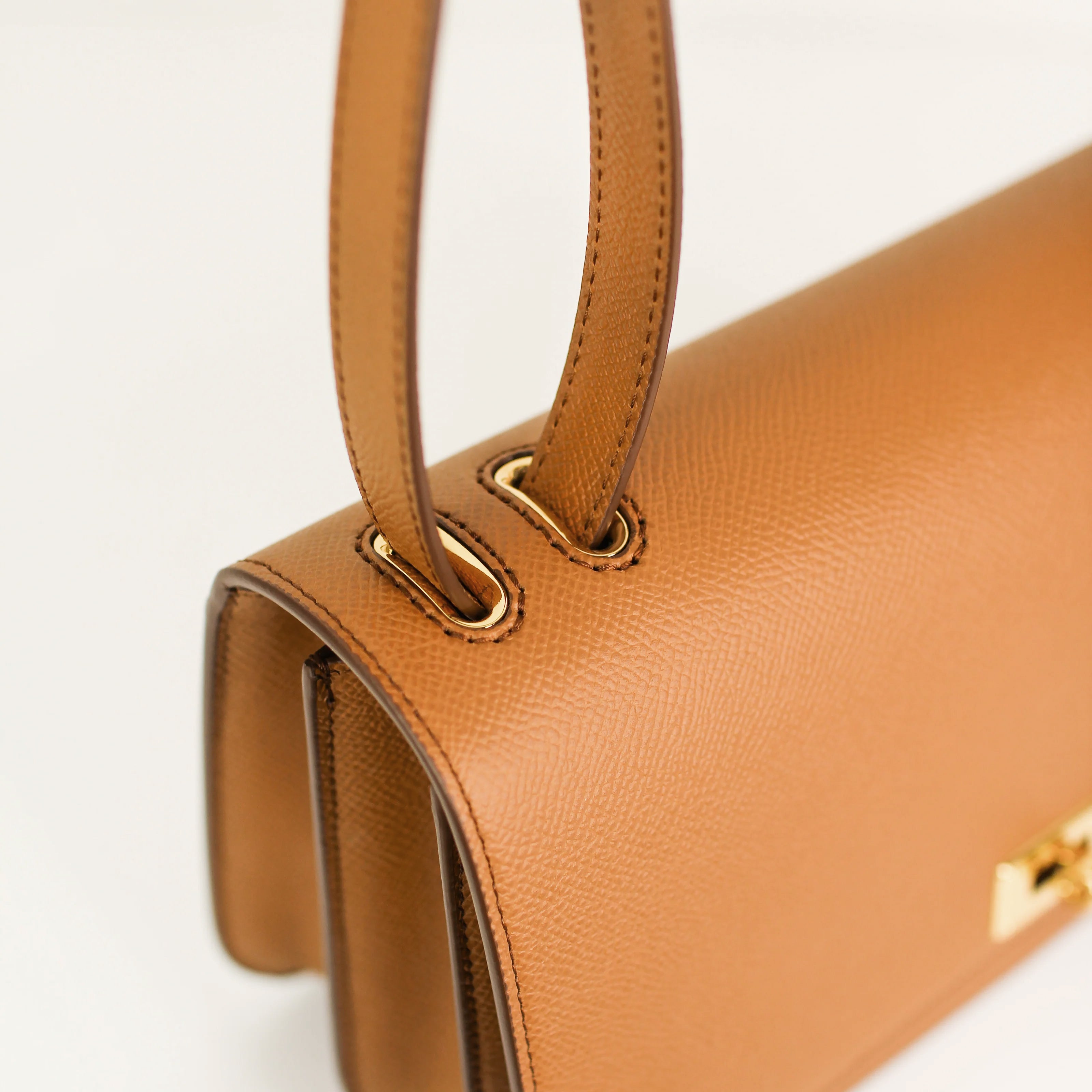 LEATHER FLAP BAG ELYSEE EAST/WEST GOLD
