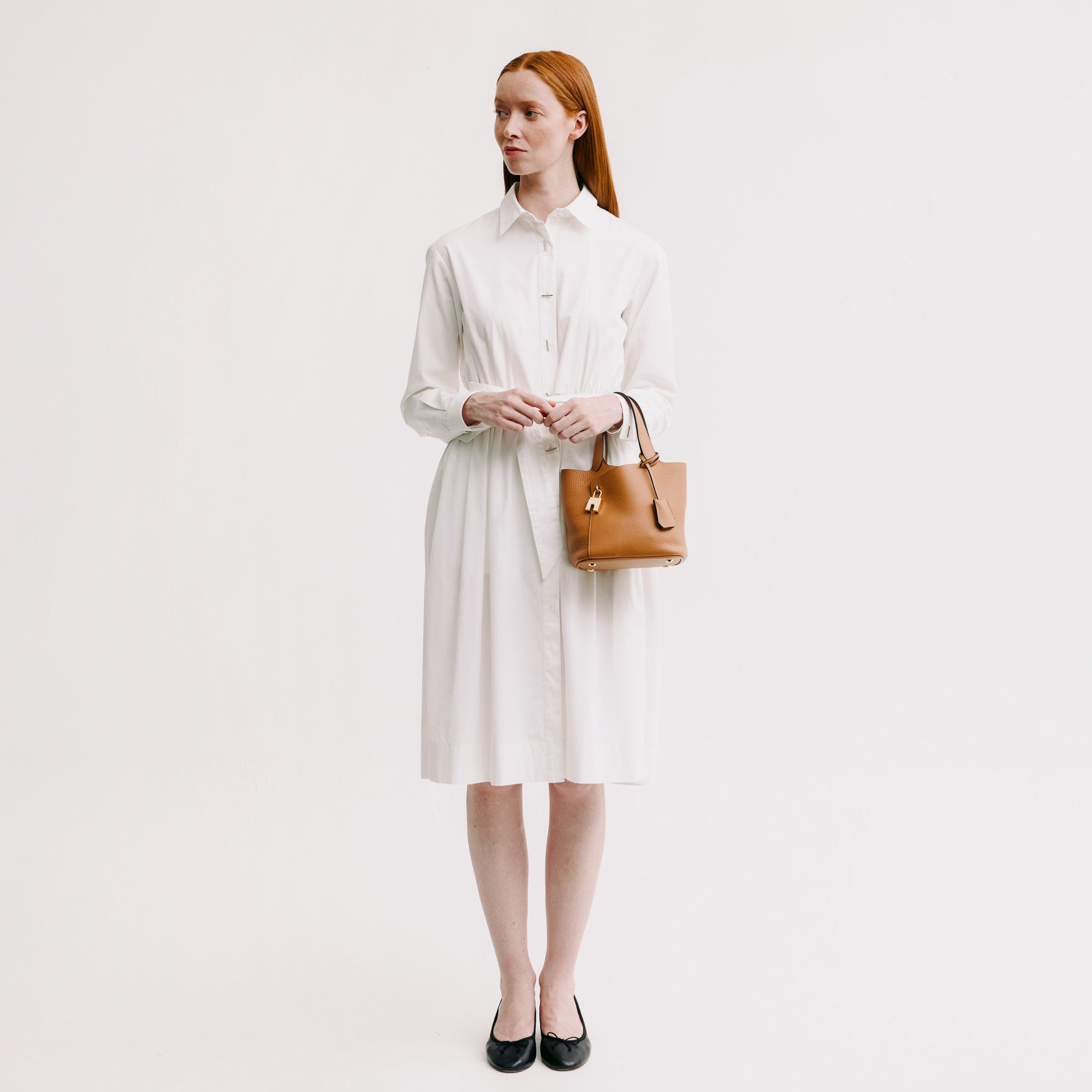 LEATHER HANDBAG ETOILE MINI CAMEL WITH GOLD HARDWARE