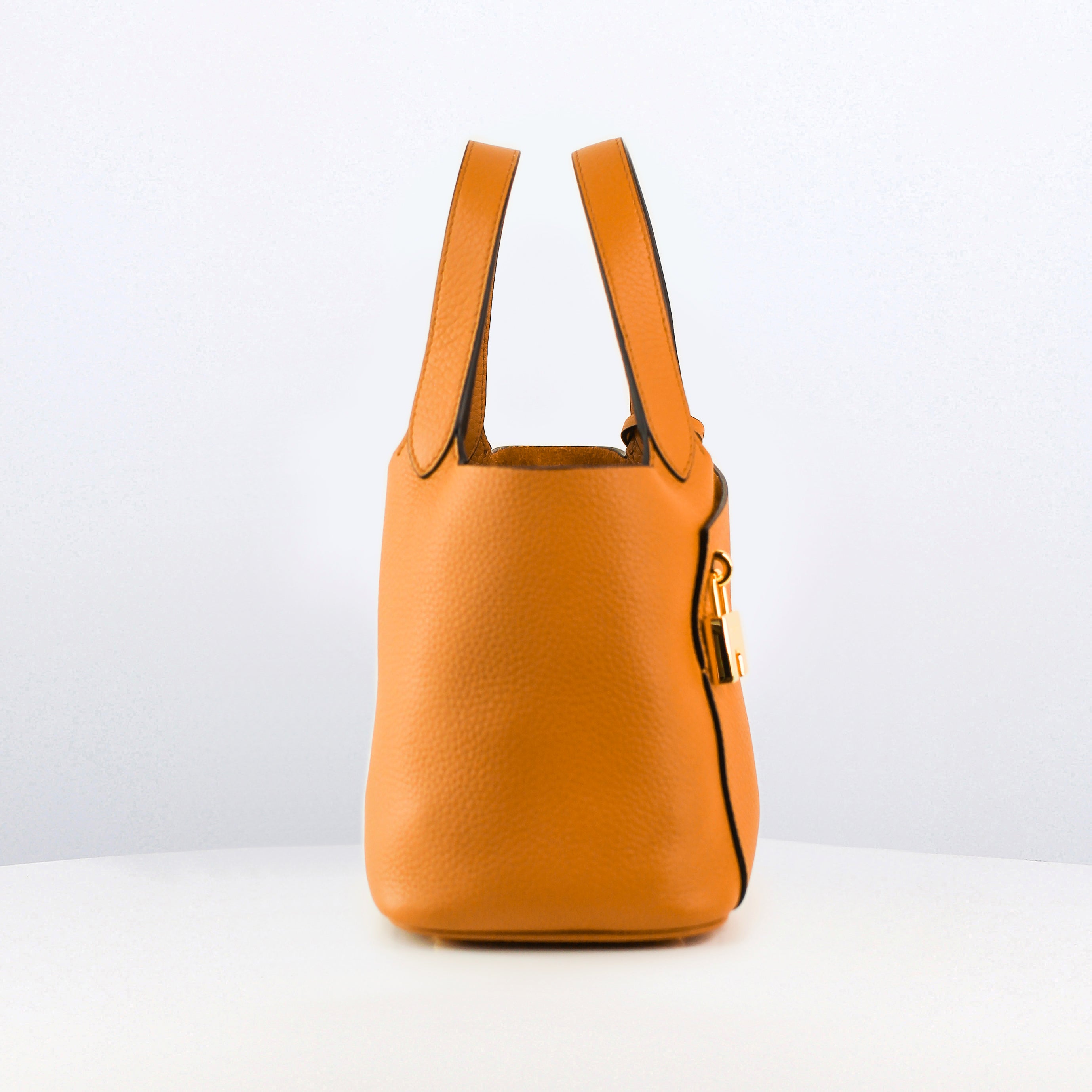 LEATHER HANDBAG ETOILE MINI CAMEL WITH GOLD HARDWARE