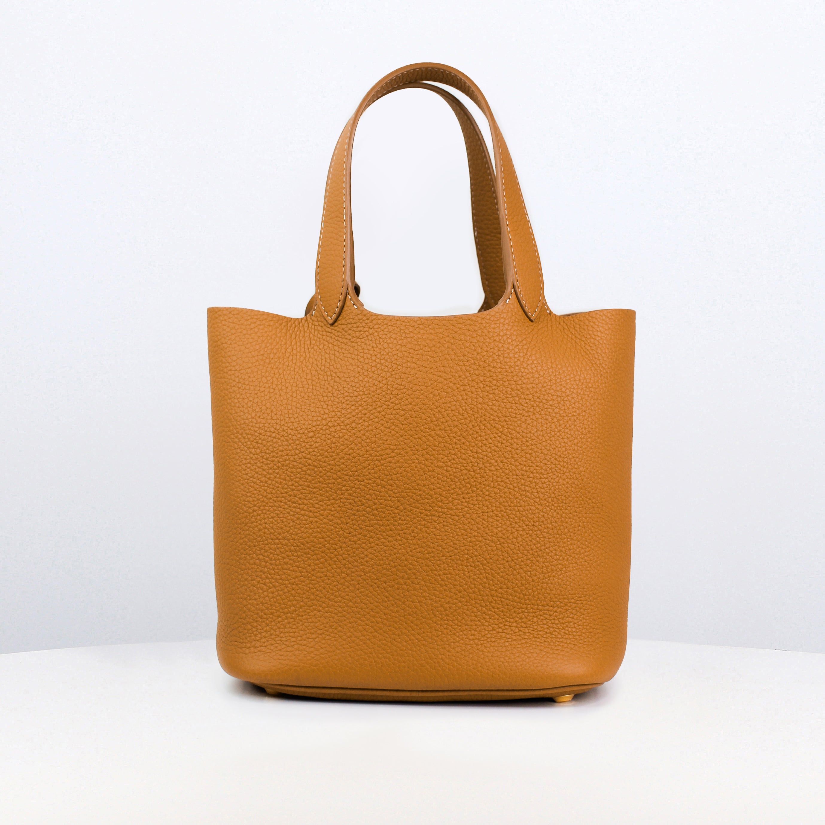 LEATHER HANDBAG ETOILE PM CAMEL WITH GOLD HARDWARE