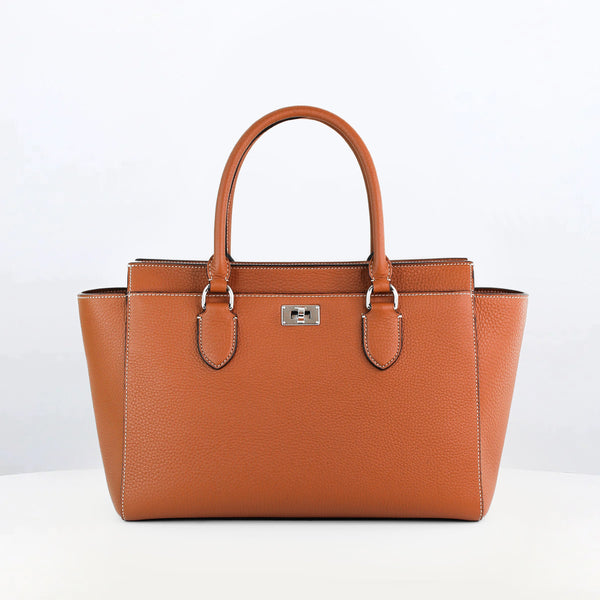 FAUBOURG LEATHER HANDBAG PM GOLD
