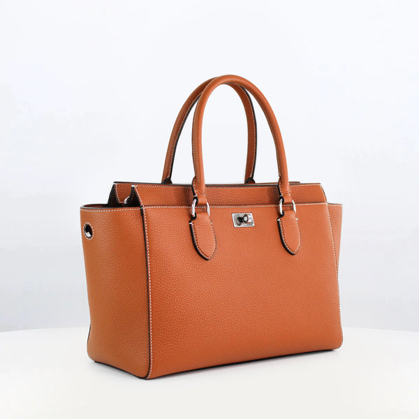 FAUBOURG LEATHER HANDBAG PM GOLD