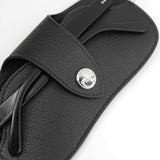 LEATHER GLASSES HOLDER BLACK