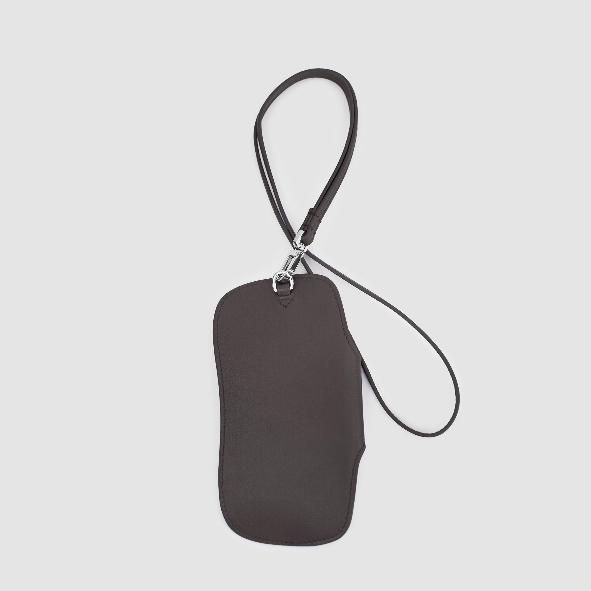 LEATHER GLASSES HOLDER CHARCOAL GREY