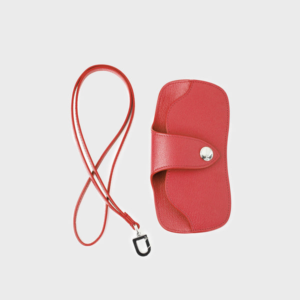 LEATHER GLASSES HOLDER GERANIUM