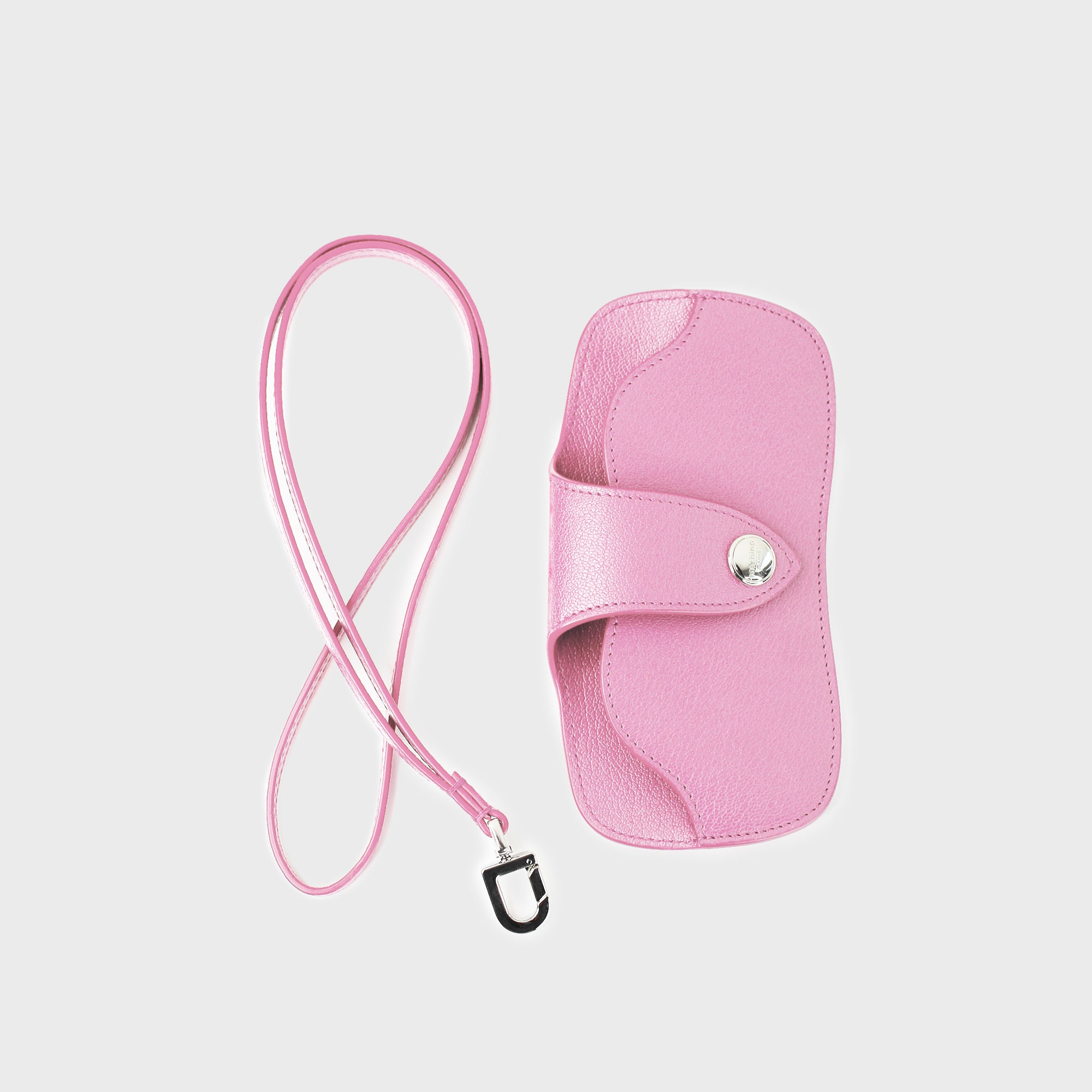 LEATHER GLASSES HOLDER LIGHT PINK