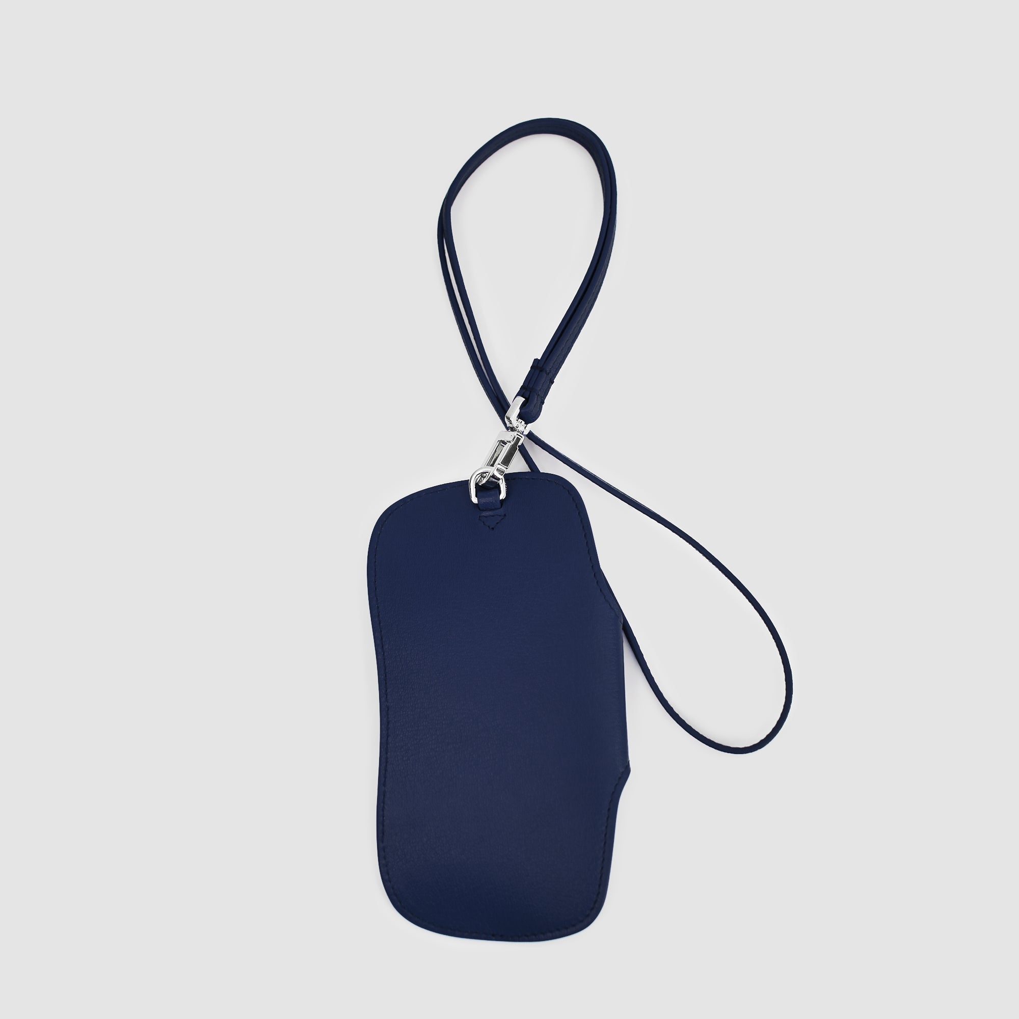 LEATHER GLASSES HOLDER NAVY BLUE