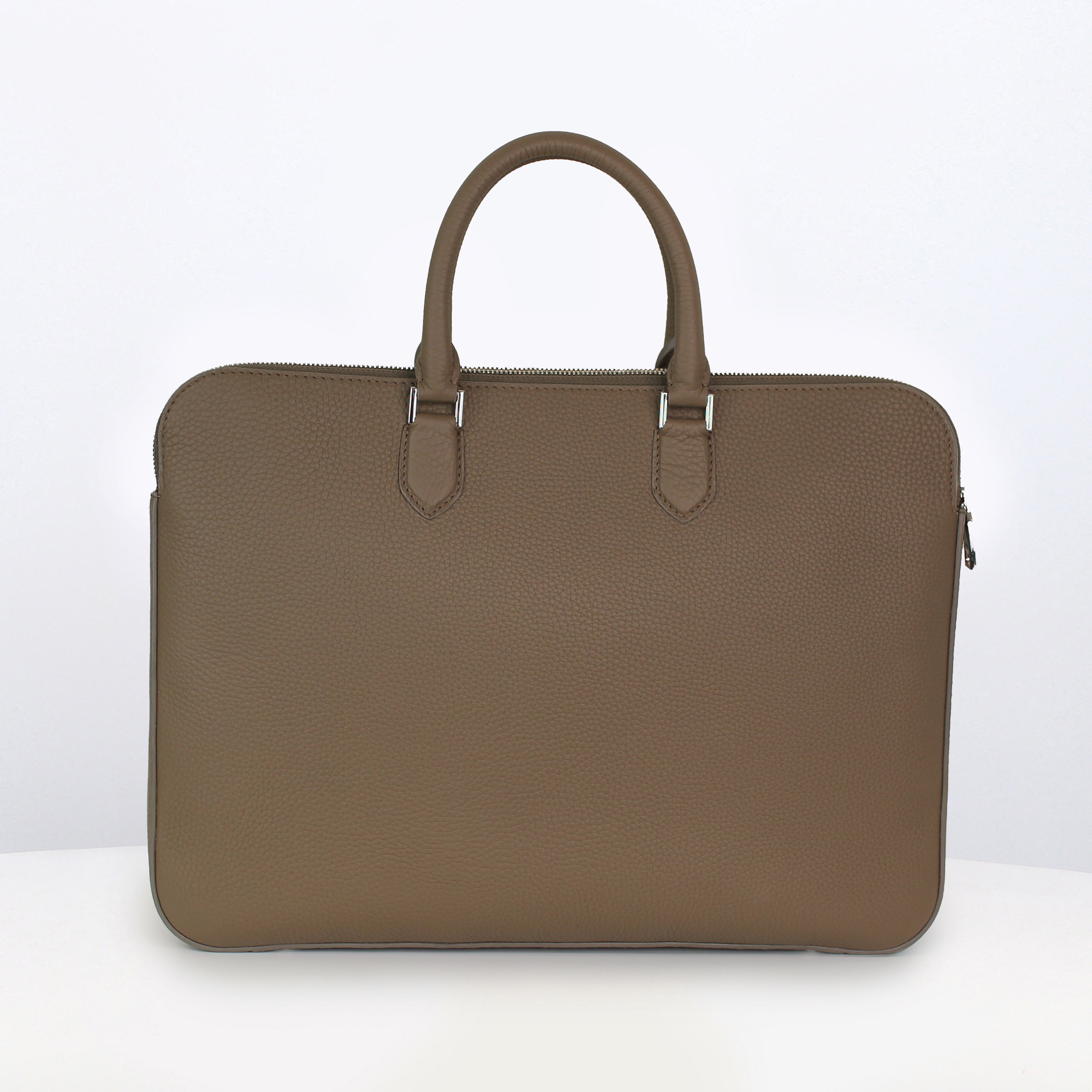 ORSAY LEATHER BRIEFCASE TAUPE