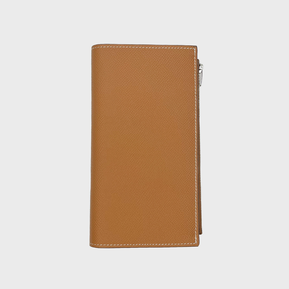 LEATHER LONG ZIP WALLET GOLD