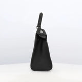LEATHER HANDBAG LUTECE 27 BLACK
