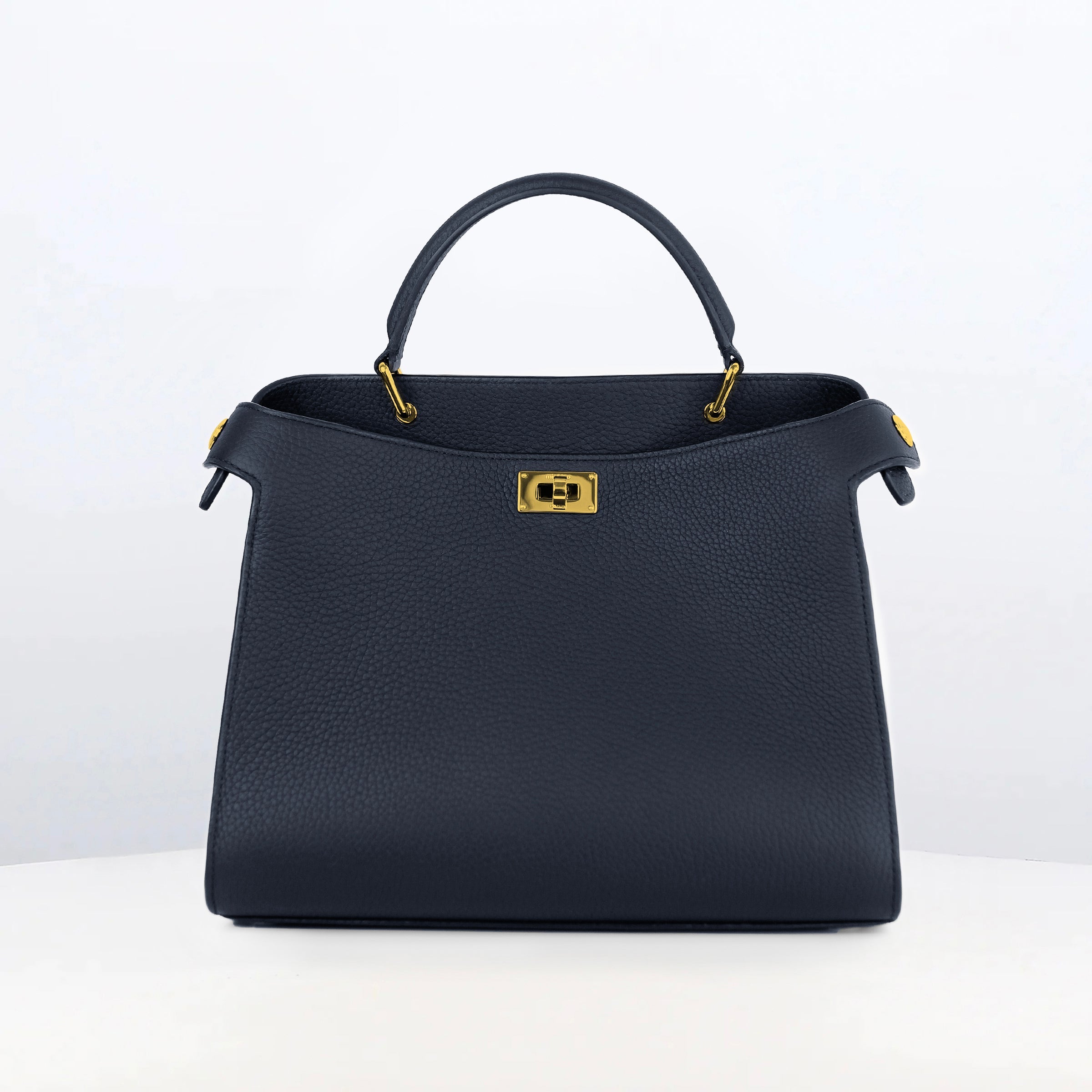 LEATHER HANDBAG LUTECE 27 ECLIPSE WITH GOLD HARWARE
