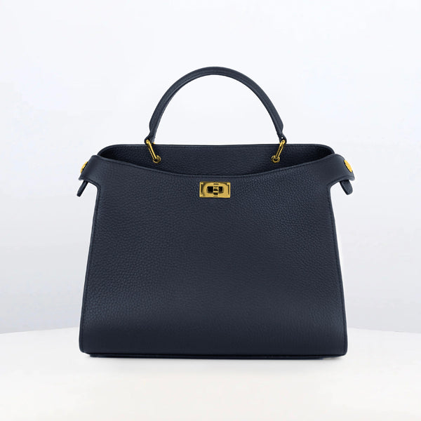 LEATHER HANDBAG LUTECE 27 ECLIPSE WITH GOLD HARWARE