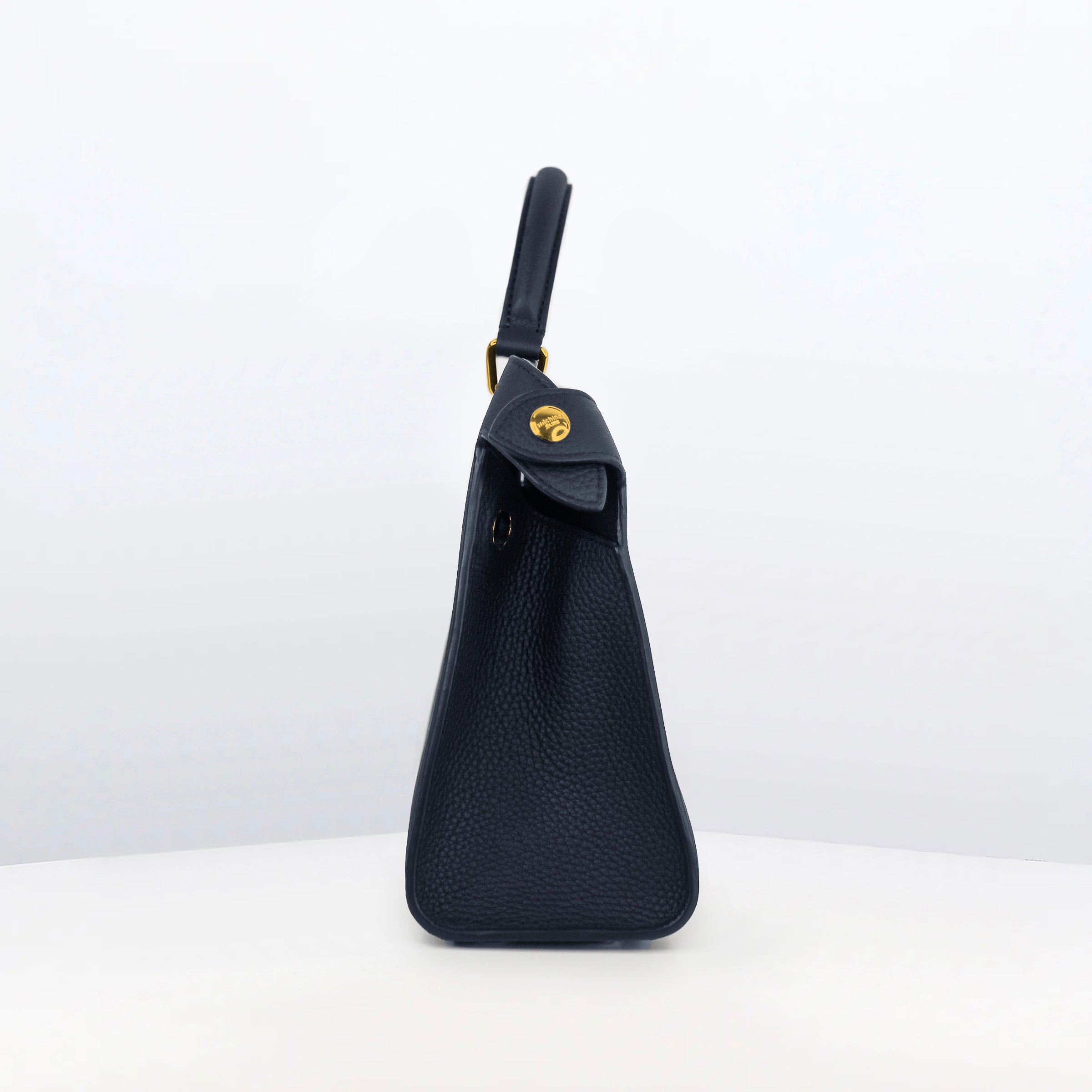 LEATHER HANDBAG LUTECE 27 ECLIPSE WITH GOLD HARDWARE