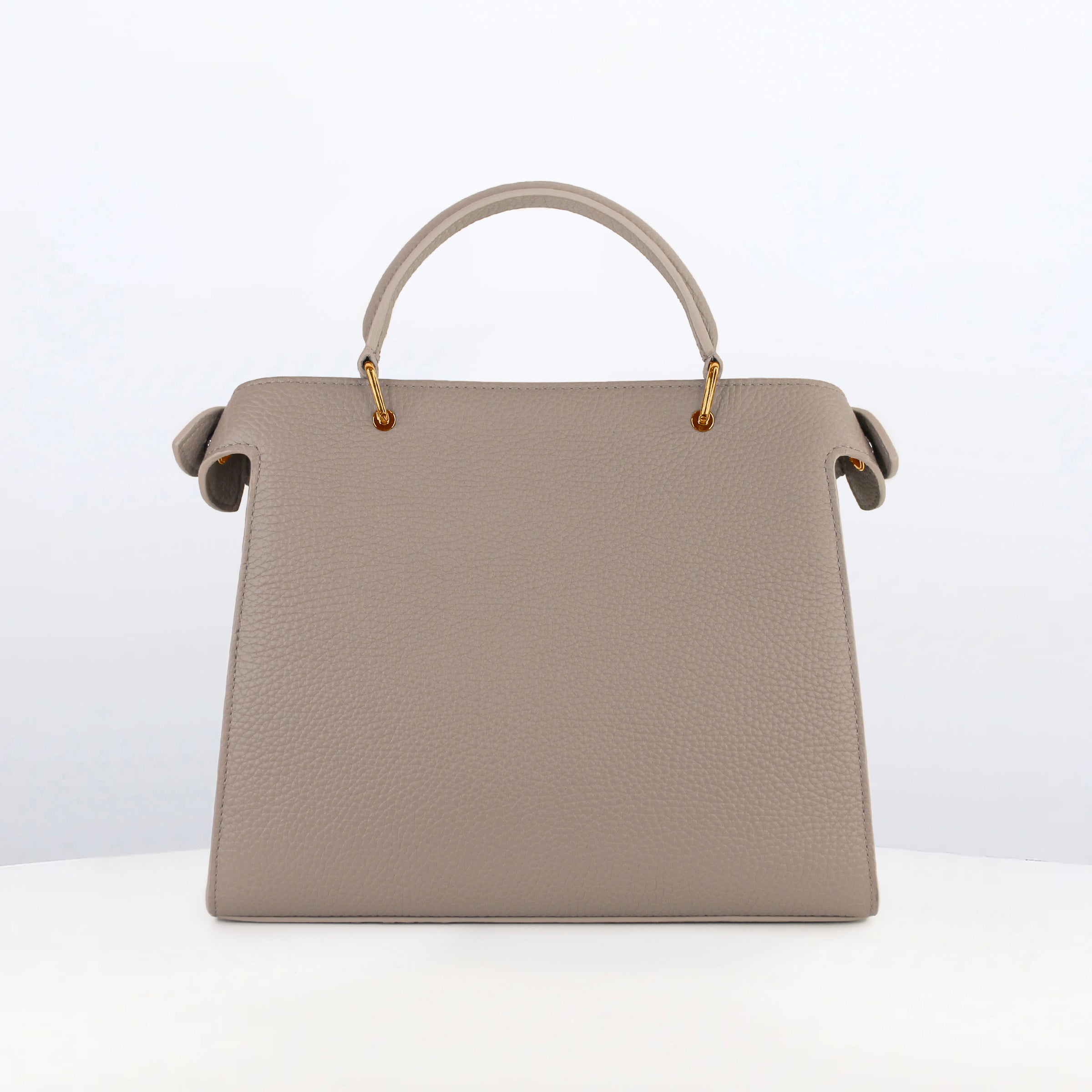 LEATHER HANDBAG LUTECE 27 ELEPHANT WITH GOLD HARDWARE