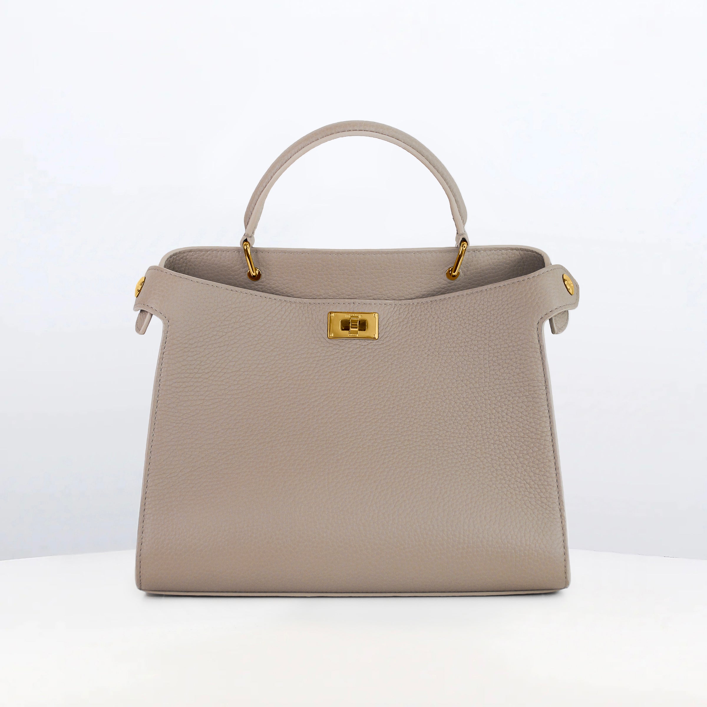 LEATHER HANDBAG LUTECE 27 ELEPHANT WITH GOLD HARDWARE