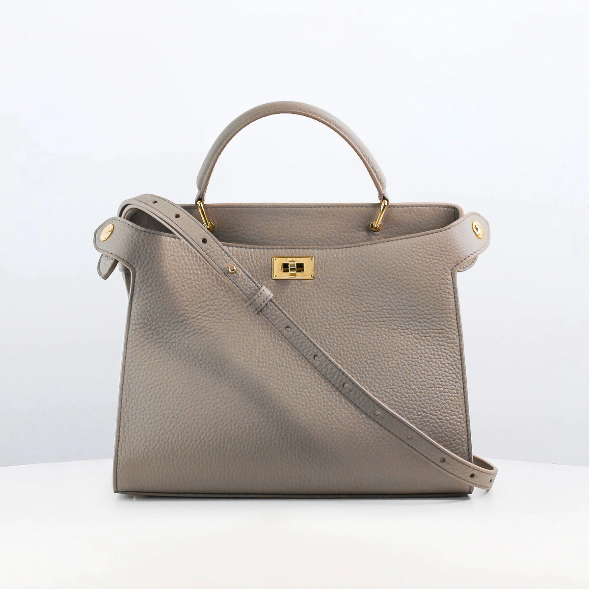 LEATHER HANDBAG LUTECE 27 ELEPHANT WITH GOLD HARDWARE
