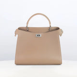 LEATHER HANDBAG LUTECE 27 TOURTERELLE