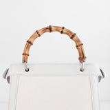 Lutece Mini Arashimaya Canvas Handbag with Bamboo Handle