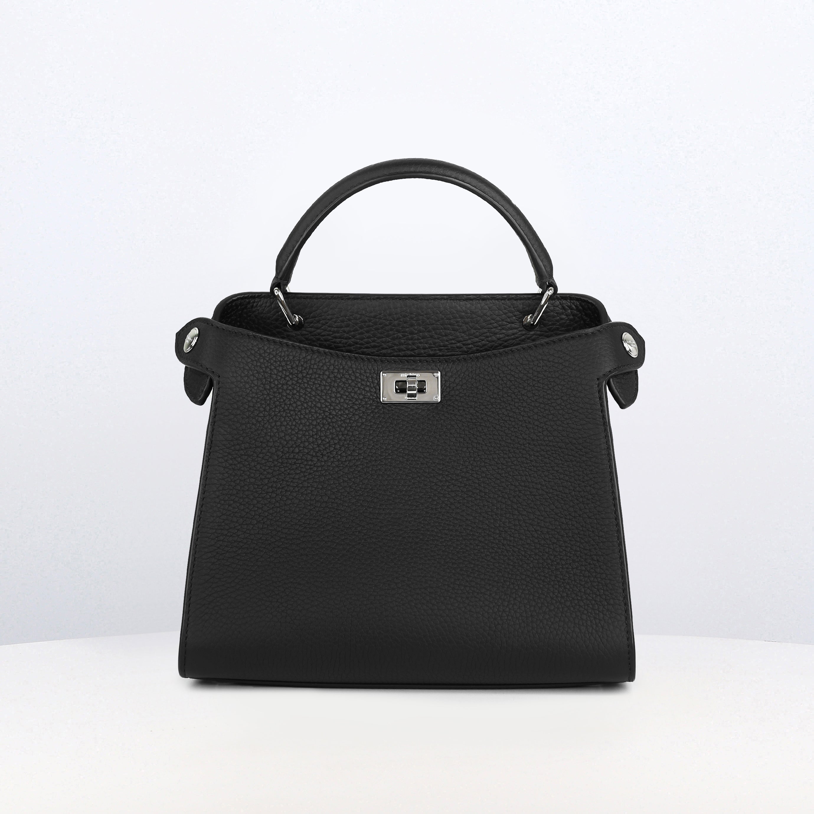 LEATHER HANDBAG LUTECE MINI BLACK
