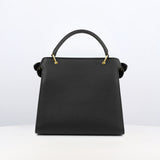 LEATHER HANDBAG LUTECE MINI BLACK GOLD HARDWARE