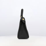 LEATHER HANDBAG LUTECE MINI BLACK GOLD HARDWARE