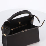 LEATHER HANDBAG LUTECE MINI BLACK GOLD HARDWARE