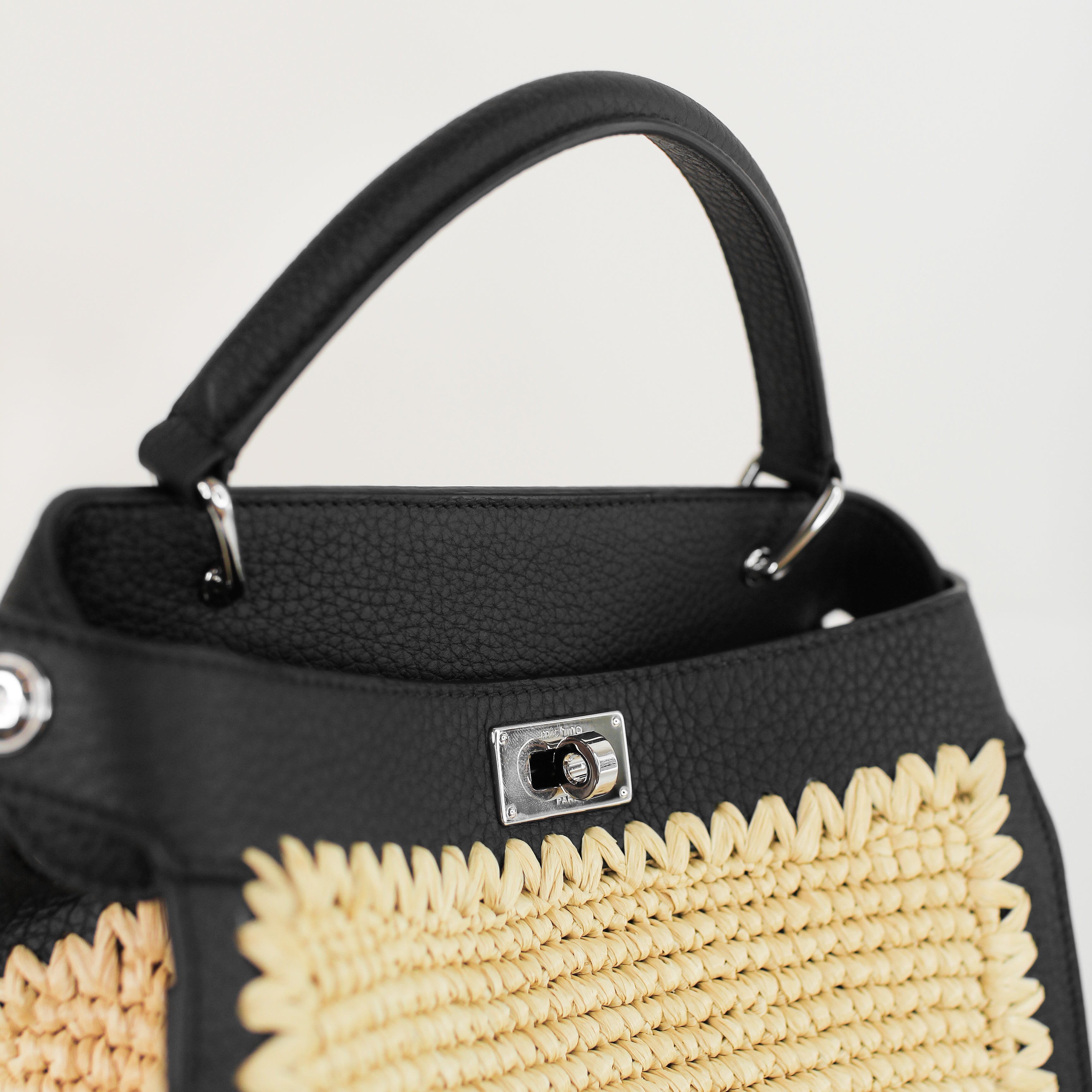 Lutece Mini Raffia Black Natural