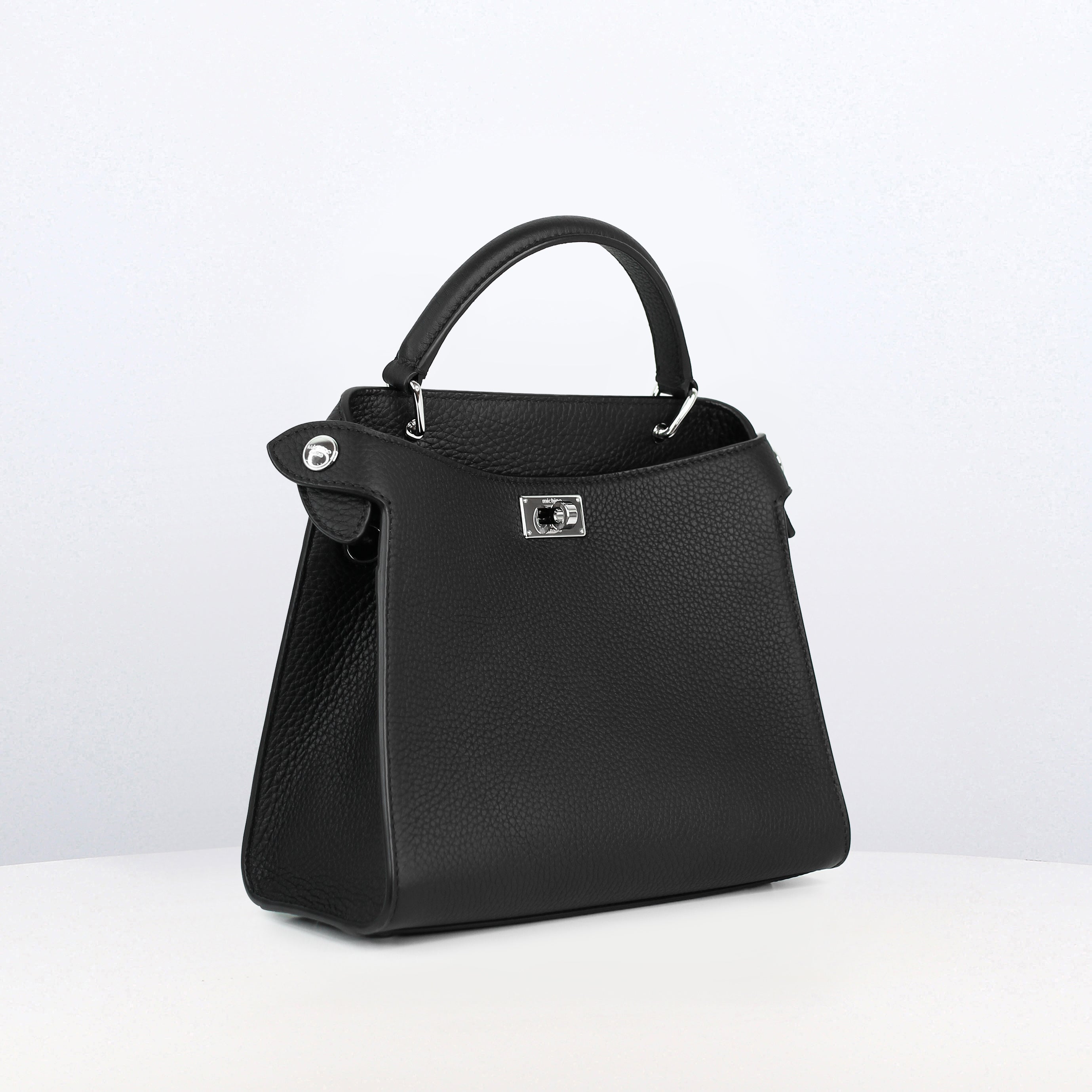 LEATHER HANDBAG LUTECE MINI BLACK