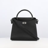 LEATHER HANDBAG LUTECE MINI BLACK