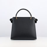 LEATHER HANDBAG LUTECE MINI BLACK WITH STUDS