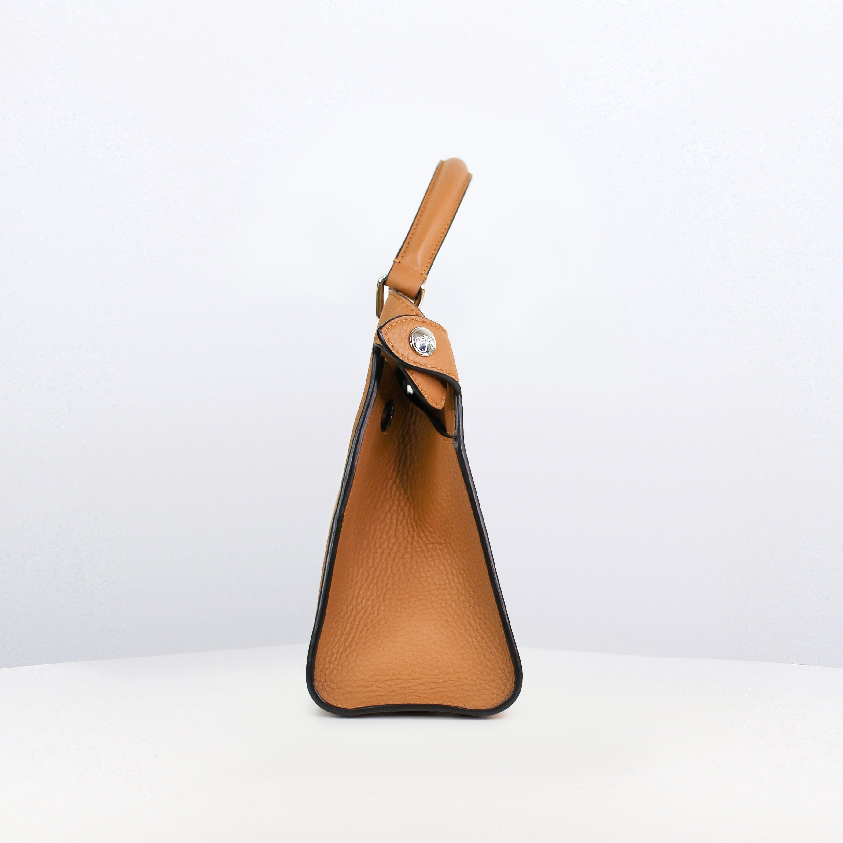 LEATHER HANDBAG LUTECE MINI CAMEL