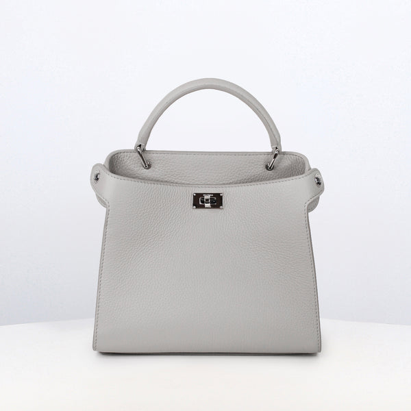 LEATHER HANDBAG LUTECE MINI DUNE