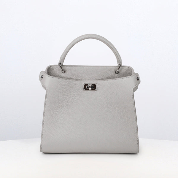LEATHER HANDBAG LUTECE MINI DUNE