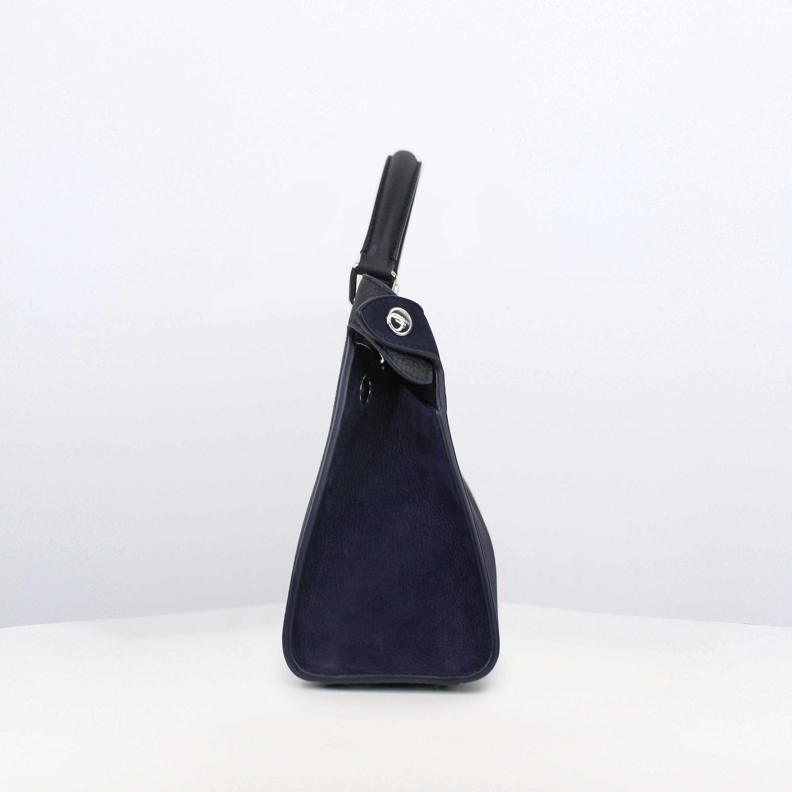 LEATHER HANDBAG LUTECE MINI NUBUCK ECLIPSE