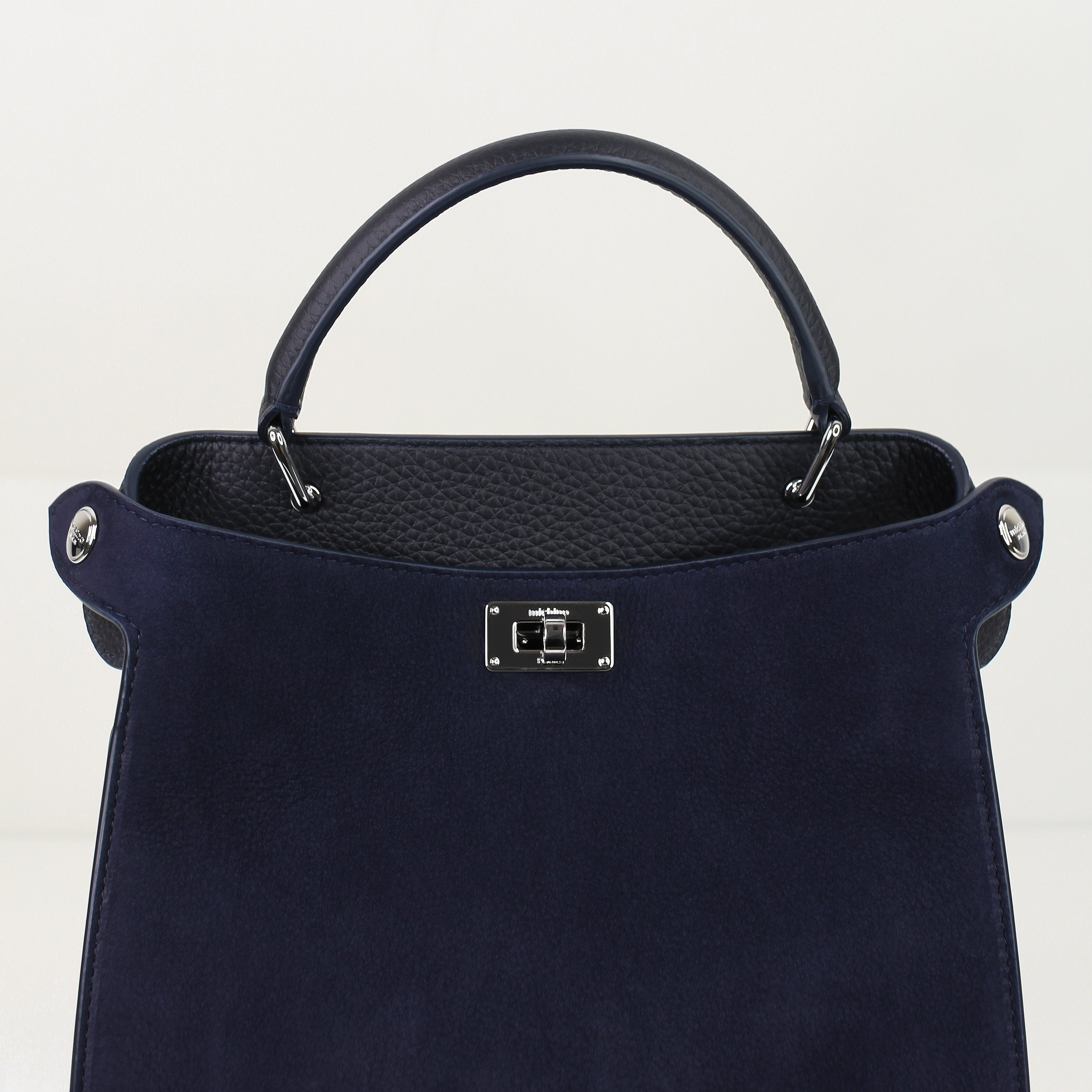 LEATHER HANDBAG LUTECE MINI NUBUCK ECLIPSE