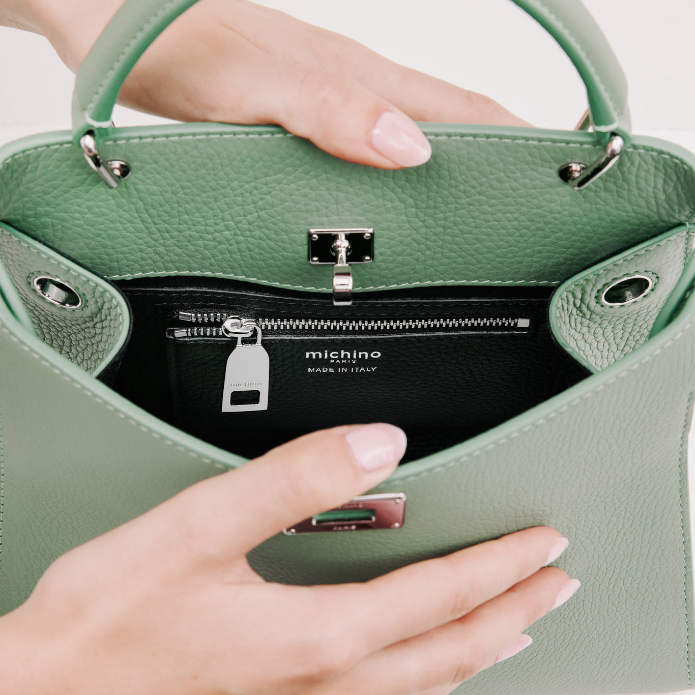 LEATHER HANDBAG LUTECE MINI GIVERNY
